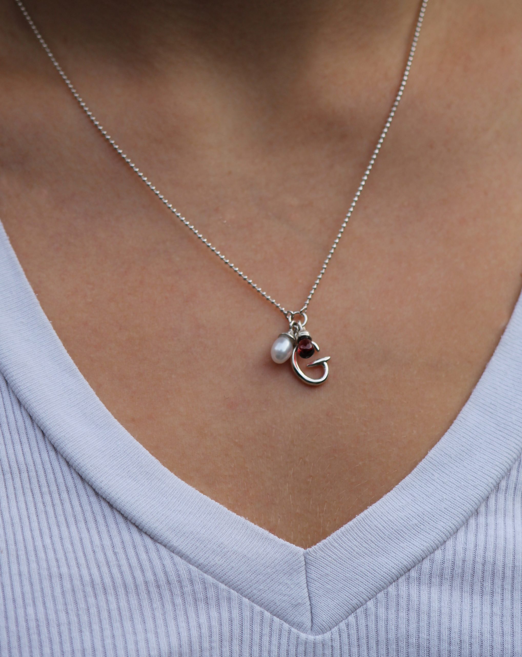 Garnet pendant necklace in Silver VVS Grade Crystal gift for valentine's  day – Crystal boutique
